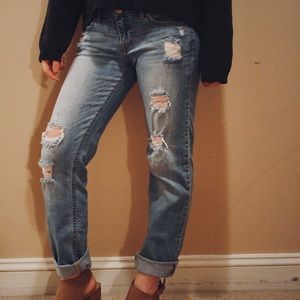 Distressed Hollister Low-Rise Jeans